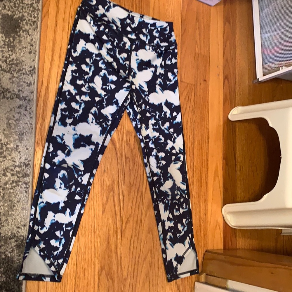 Zella Girl Blue Flowered Leggings